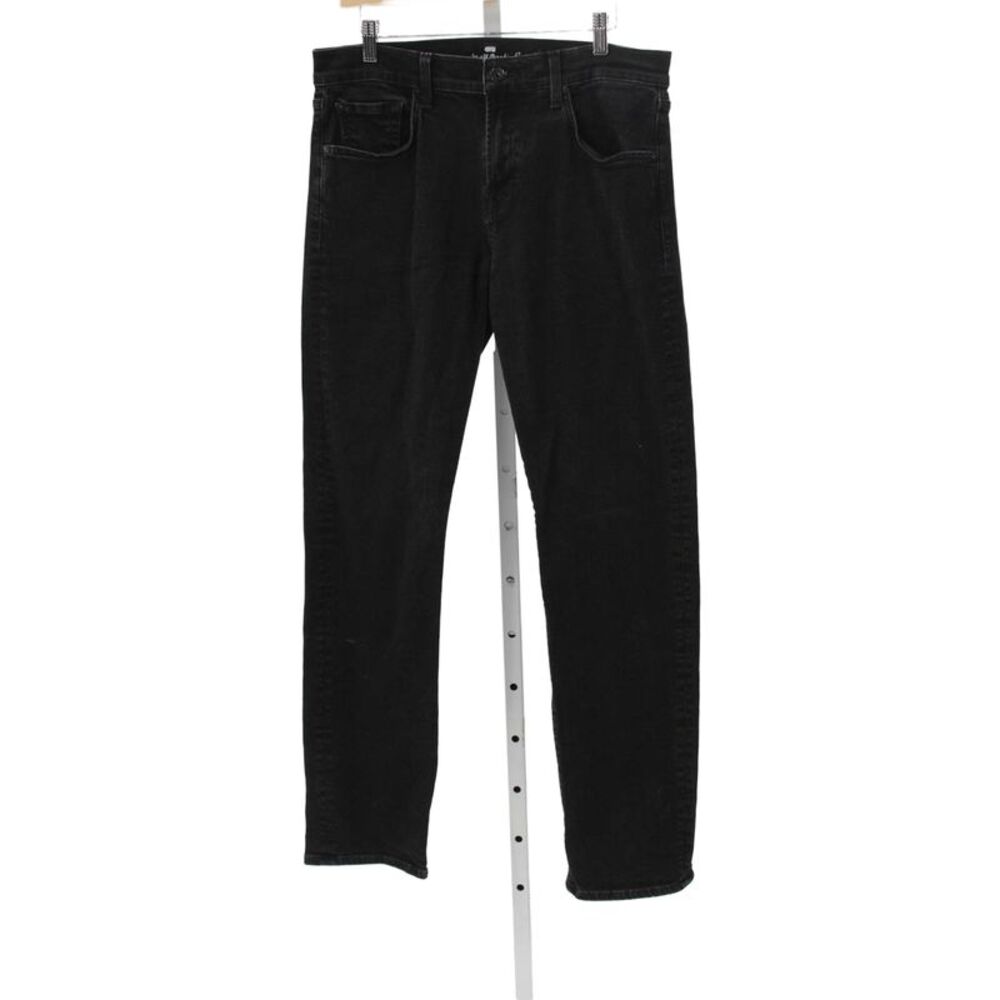 7 For All Mankind Mens Straight Black Jeans Low Rise Inseam 32 Size 33